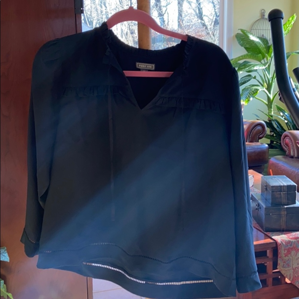 Navy Blue Blouse